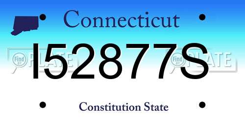 I52877S Connecticut License Plate