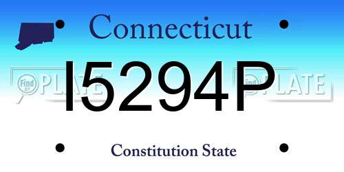 I5294P Connecticut License Plate