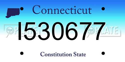I530677 Connecticut License Plate