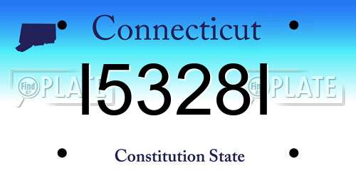 I5328I Connecticut License Plate