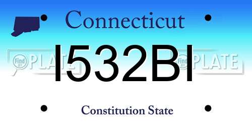 I532BI Connecticut License Plate
