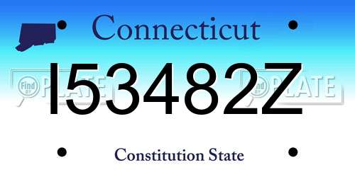 I53482Z Connecticut License Plate