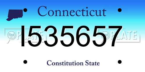 I535657 Connecticut License Plate