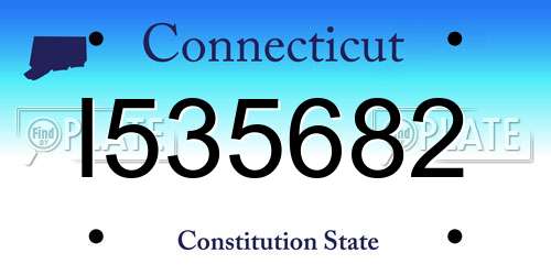 I535682 Connecticut License Plate