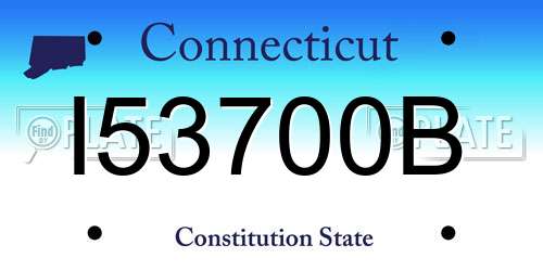 I53700B Connecticut License Plate