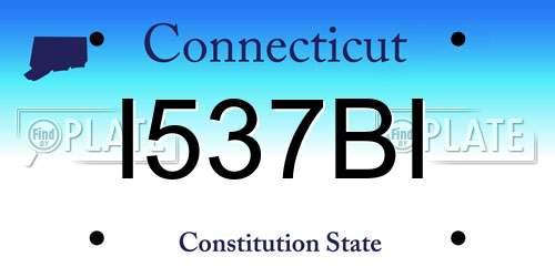 I537BI Connecticut License Plate