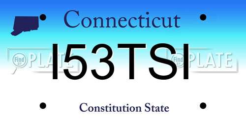I53TSI Connecticut License Plate
