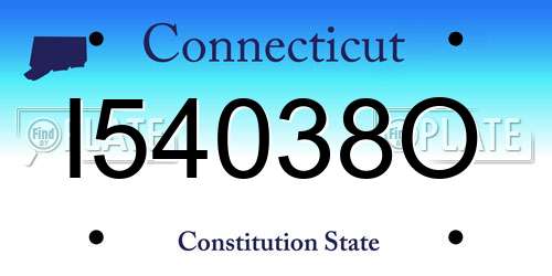 I54038O Connecticut License Plate