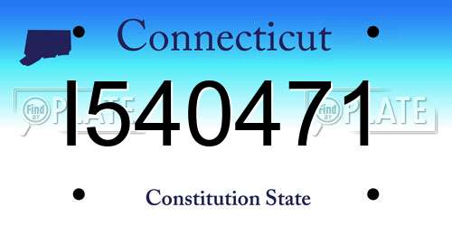 I540471 Connecticut License Plate