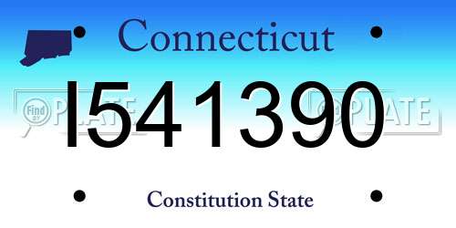 I541390 Connecticut License Plate