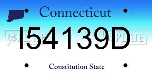 I54139D Connecticut License Plate