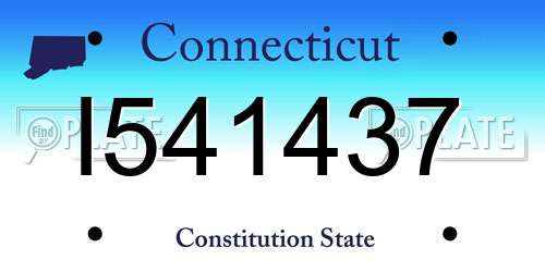 I541437 Connecticut License Plate