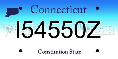 I54550Z Connecticut License Plate