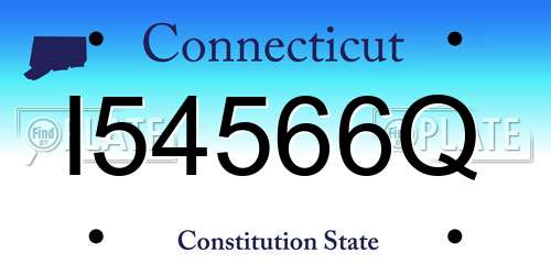 I54566Q Connecticut License Plate