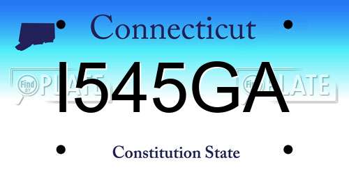 I545GA Connecticut License Plate