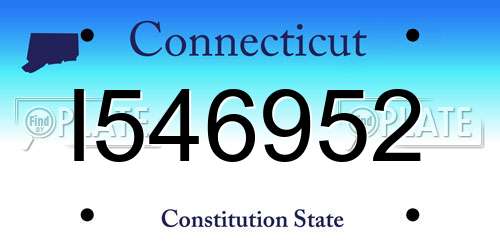 I546952 Connecticut License Plate