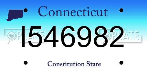 I546982 Connecticut License Plate