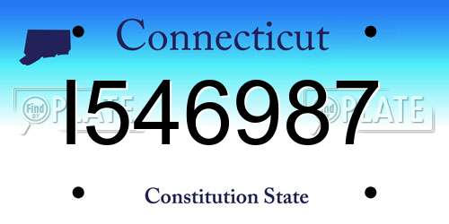 I546987 Connecticut License Plate
