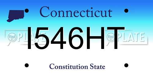 I546HT Connecticut License Plate