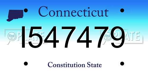 I547479 Connecticut License Plate