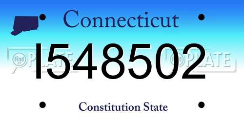 I548502 Connecticut License Plate
