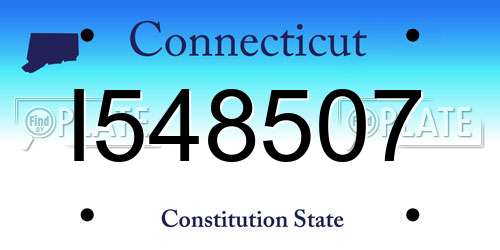 I548507 Connecticut License Plate