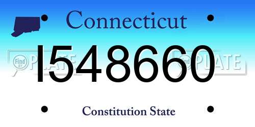 I548660 Connecticut License Plate