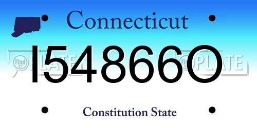 I54866O Connecticut License Plate