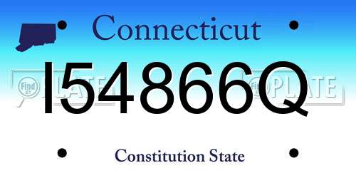 I54866Q Connecticut License Plate