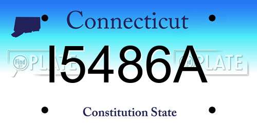 I5486A Connecticut License Plate