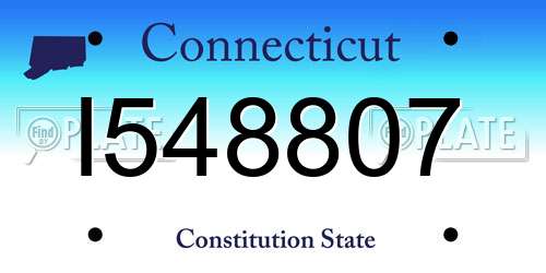 I548807 Connecticut License Plate