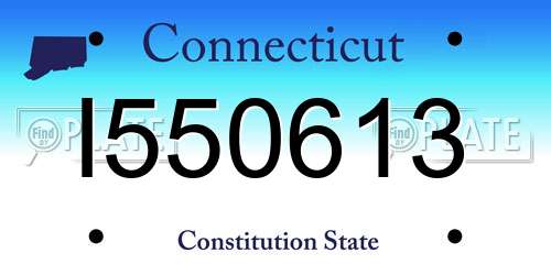 I550613 Connecticut License Plate