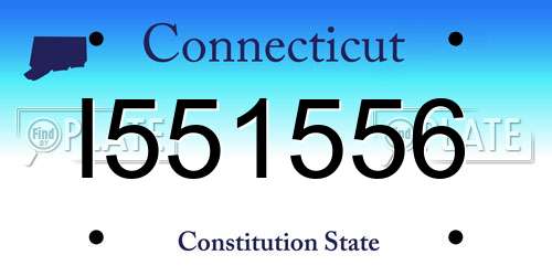 I551556 Connecticut License Plate