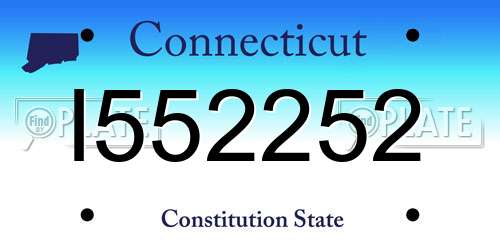 I552252 Connecticut License Plate