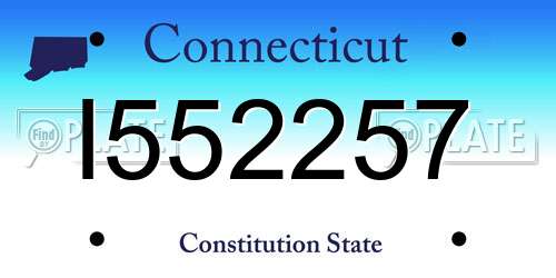 I552257 Connecticut License Plate