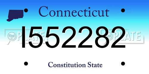 I552282 Connecticut License Plate