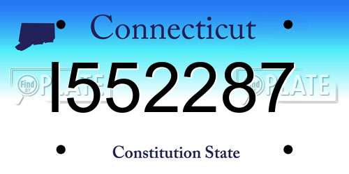 I552287 Connecticut License Plate
