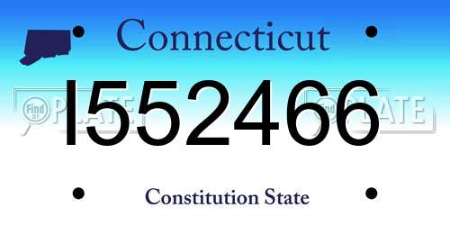 I552466 Connecticut License Plate