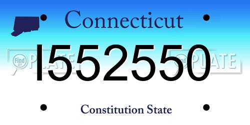 I552550 Connecticut License Plate