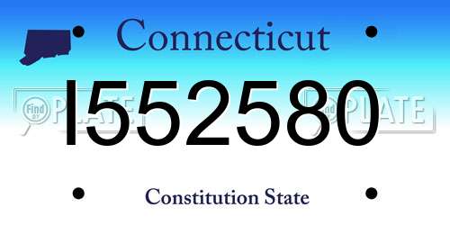 I552580 Connecticut License Plate