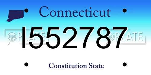 I552787 Connecticut License Plate