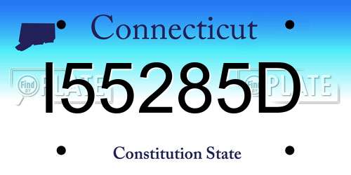 I55285D Connecticut License Plate