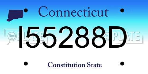I55288D Connecticut License Plate