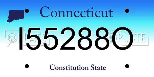 I55288O Connecticut License Plate