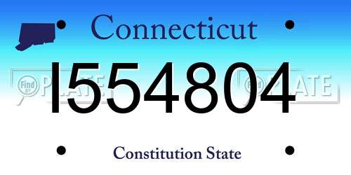 I554804 Connecticut License Plate