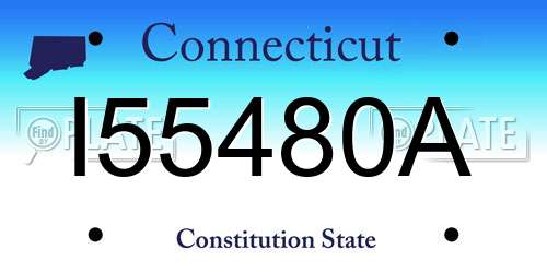 I55480A Connecticut License Plate