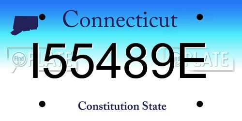 I55489E Connecticut License Plate