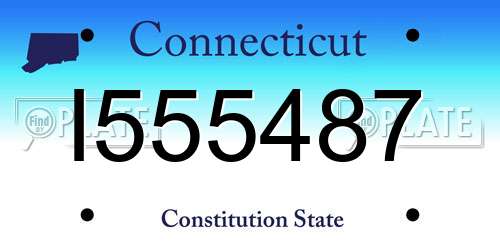I555487 Connecticut License Plate