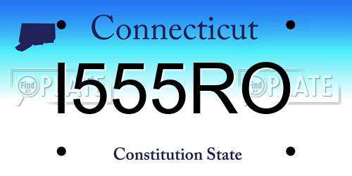 I555RO Connecticut License Plate