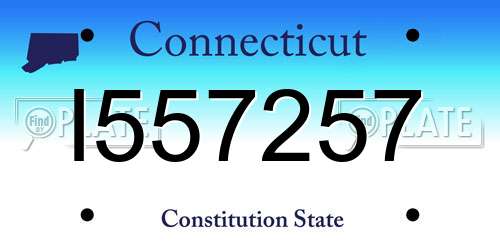 I557257 Connecticut License Plate